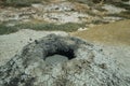 Mud volcano in the Krasnodar region of Russia. Royalty Free Stock Photo